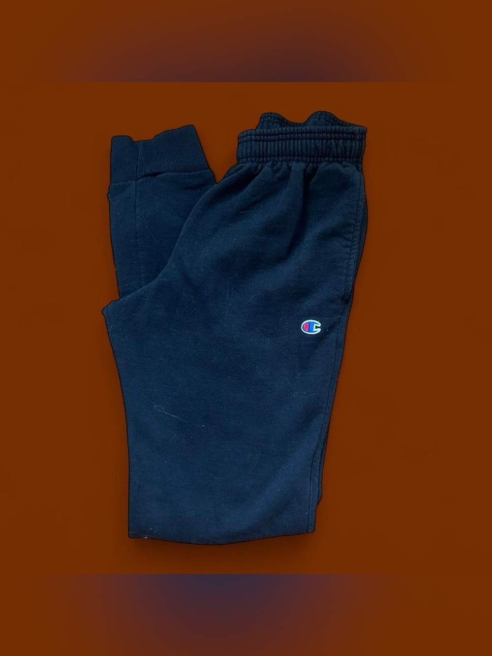 Champion Black Fleece Joggers with Logo